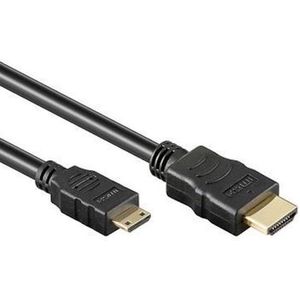 HDMI kabel - Mini HDMI type-C - 10.2 Gbps - 4K@30 Hz - Male to Male - 3 Meter - Zwart - Allteq