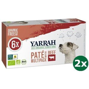 2x6x150 gr Yarrah dog alu pate multipack beef / chicken hondenvoer NL-BIO-01