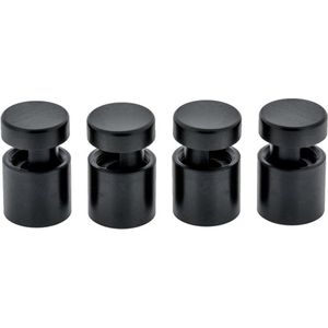 QuattroFix 73 - Afstandhouders Zijgrip Zwart - Ophangsysteem voor Plexi - Dibond - Aluminium - Staal - Set van 4 stuks