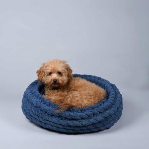 Lord Lou Luxe Hondenkussen - Hondenmand Lisa - Blue - Maat s 50x50x16