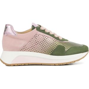 Softwaves Sneakers Dames - Lage sneakers / Damesschoenen - - 8.94.02 - Groen combi - Maat 39