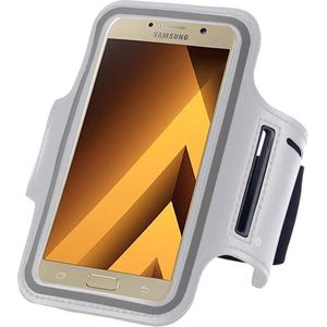 Wit Sportarmband Hoesje Hardloopband Geschikt voor Samsung Galaxy A5 2017