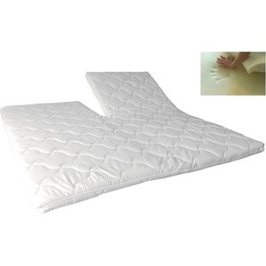 Slaaploods.nl Splittopper - Traagschuim Comfort - 200x200 cm - Dikte 8 cm