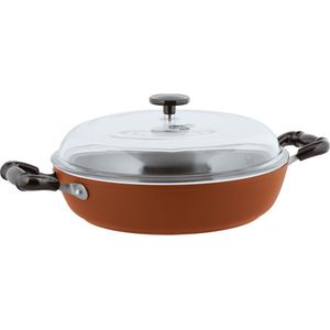 Sambonet Vintage Sauteerpan - Incl. Deksel - Aluminium - Ø28cm - Rood