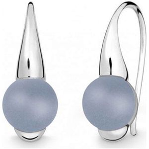 Quinn - zilveren oorbellen met chalcedoon - 035770915