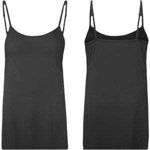 Dames Hemd - Top - Singlet - Onderhemd - Zwart - Maat 2XL/3XL (711)