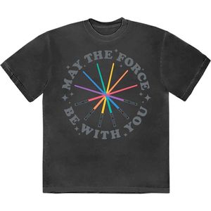 Disney Star Wars - Rainbow Sabers Heren T-shirt - 2XL - Zwart