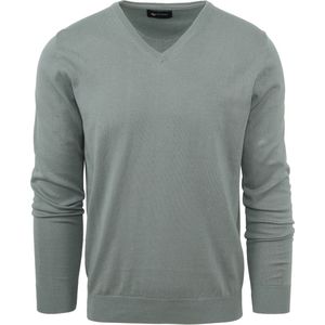 Suitable Pullover Vini V-Hals Groen - Maat XXL - Heren