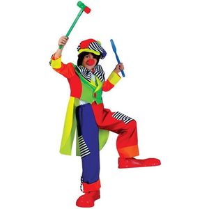 Kostuum | Spanky Stripes Clown Olaf | Jongens| Maat 116 | Verkleedkleding