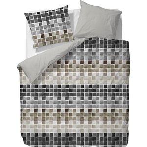 Vanezza Pallet Dekbedovertrek - Flanel - Tweepersoons - 200x200/220 cm - Grey