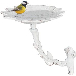 Hangend vogelbadje gietijzer decoratie tuin - bloem wit voederschaal vogels