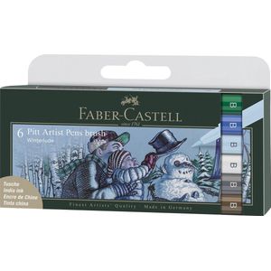 Faber-Castell tekenstift - Pitt Artist Pen - 6-delig - Winter - FC-167176