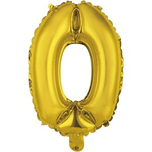 Amscan Folieballon Cijfer 0 35 Cm Goud