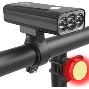 6400mah USB C Oplaadbare Fietslamp 1200 Lumens - Ultra Heldere Fietsverlichting - Waterdicht Koplamp- & Achterlichtsets - Wegfiets en Mountainbike