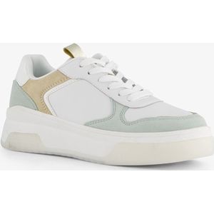 Hush Puppies leren dames sneakers wit/pastel - Maat 37 - Uitneembare zool