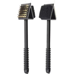 Equivera BBQ Borstel en Schraper - BBQ Borstel - BBQ Schraper - BBQ schoonmaak - BBQ Accesoires - BBQ Gereedschap - BBQ Reiniger - BBQ Schoonmaak Borstel - BBQ Schoonmaak Set - Barbecue Reiniger - Barbecue Borstel