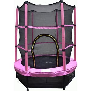 Trampoline - 140 cm - met veiligheidsnet - roze