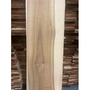 Teak houten plank 13,5 x 2,8 x 230 cm.