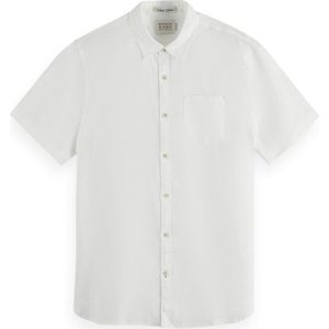 Scotch & Soda Short sleeve linen shirt Heren Overhemd - Maat S