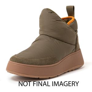 FitFlop F-Mode Biofleece Nylon Flatform Bootie Sneakers GROEN - Maat 39