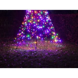 Montejaur Vlaggenmast Kerstboom Verlichting- 3meter- 280LED- Multicolor