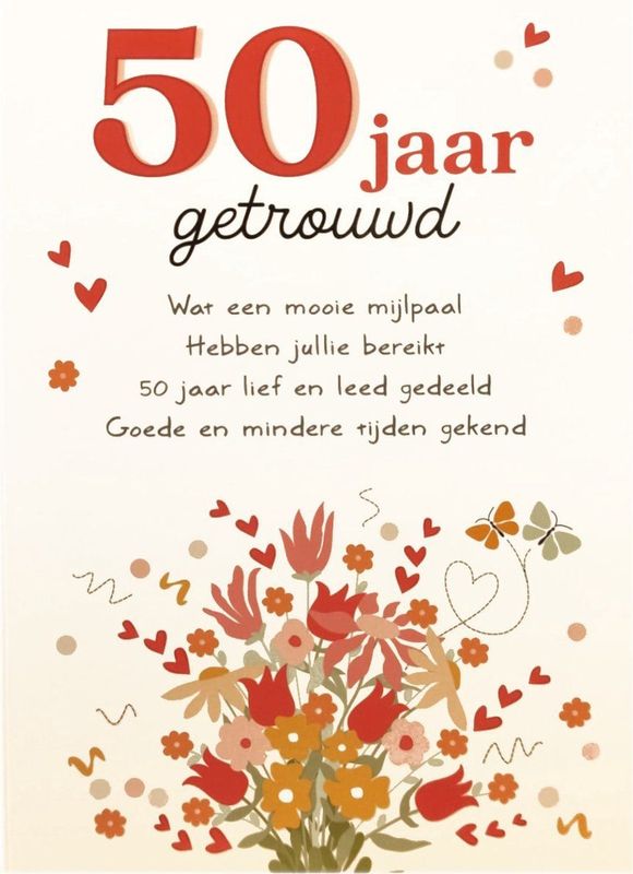 Kaart - Intense - 50 jaar getrouwd - TE014-D