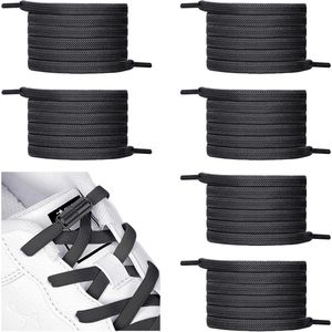 Elastische veters met metalen capsule - 6 paar verstelbare veters zonder strikken - rubberen schoenveters - rubberen veters voor sneakers, hardloopschoenen, sportschoenen
