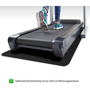 LifeSpan - Beschermmat TMM100 - Vloermat voor Fitnessapparaten - 201cm x 94cm - Slijtvast rubber