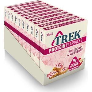 TREK proteïne havermoutrepen White Choc & Raspberry (3x50g) - 10 stuks