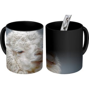 Magische Mok - Foto op Warmte Mokken - Koffiemok - Alpaca - Wol - Wit - Magic Mok - Beker - 350 ML - Theemok