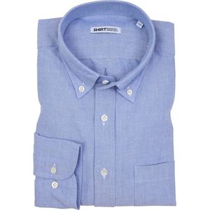 SHIRTBIRD | Falcon | Overhemd | Blauw | American Oxford |  100% Katoen | Pre Washed | Strijkvriendelijk | Parelmoer Knopen | Button Down | Original OCBD | Premium Shirts | Maat 40