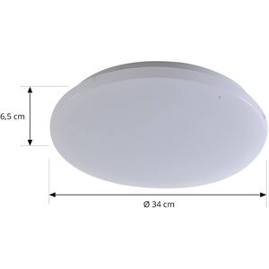 Lindby - LED plafondlamp - 1licht - PMMA, metaal - H: 6.5 cm - wit - Inclusief lichtbron