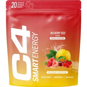 Cellucor C4 Smart Energy Powder Pre Workout - Sportdrank Red Berry - Energy Drink - 20 Sachets Energie Drank