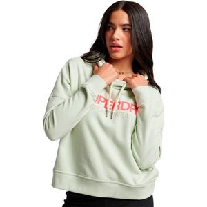 Superdry Sportswear Logo Boxy Hoodie Beige 2XS Vrouw