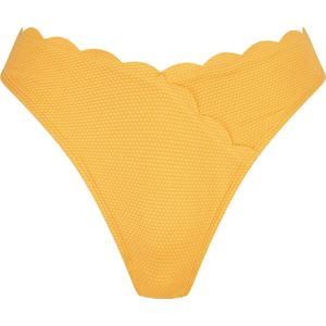 Hunkemöller Dames Badmode Hoog uitgesneden bikinibroekje Scallop - Oranje - maat S