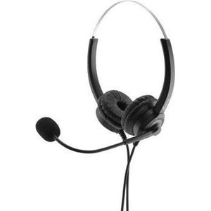 MediaRange MROS304 Bedrade Stereohoofdtelefoon met Ruisonderdrukking en Microfoon - Zwart