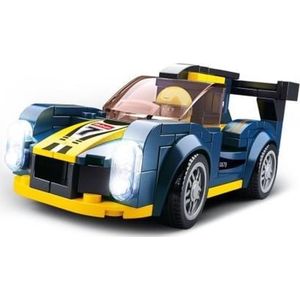 Sluban Raceauto Endurance Junior 12,7 Cm Blauw/geel 154-delig
