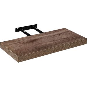 STILISTA Wandplank Zwevend - Wand Plank - Trendy Design - MDF - 80 x 23,5 x 3,8 cm - Licht Hout Rustiek