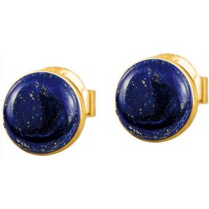 Jacques Lemans - Oorknopjes Sterling zilver verguld met Lapislazuli - SE-O122C