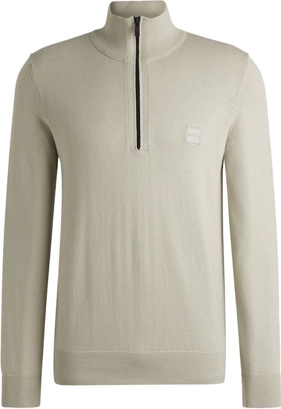 Boss Kanobix S 10265846 Half Rits Trui Beige 2XL Man