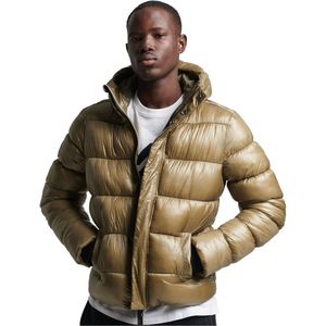 SUPERDRY Code Xpd Sports Luxe Puffer Jasje Mannen Groen - Maat XL