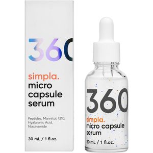 Simpla 360 serum - anti-rides - glow - niacinamide - hyaluronzuur - peptiden - Q10 - celvernieuwing - anti-acne - tegen mee-eters - grove poriën - vervaging pigmentvlekken - 30ml