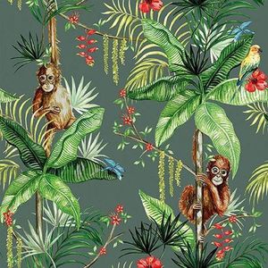 Ambiente - Orangutan Green - Papieren lunch servetten