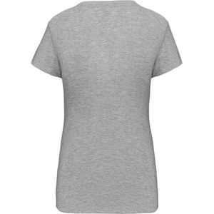 T-shirt Dames XXL Kariban Ronde hals Korte mouw Light grey heather 87% Katoen, 9% Viscose, 4% Elasthan