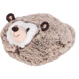 Cozy Noxxiez Voetenwarmer Egel Junior 35 X 25 Cm Pluche Bruin