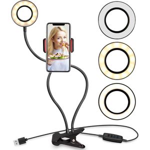 Ringlamp met Statief - Ring Light - TikTok Lamp - LED Ringlamp - Telefoonhouder