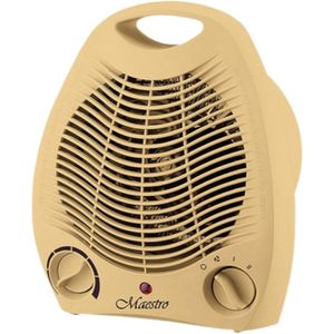 Maestro - Elektrische ventilatorkachel 2000W Drie werkingsmodi Warme en koude ventilator Handgreep - Beige