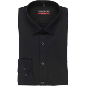 strijkvrij overhemd body fit zwart (6799-64-68N)