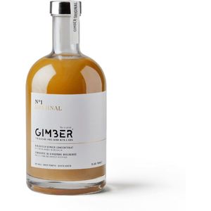 GIMBER Biologisch gemberconcentraat | 700 ml | alcoholvrije biologische drank van gember, citroen en kruiden, hoogwaardig.