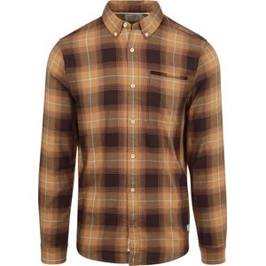 Scotch and Soda - Overhemd Ruit Bruin - Heren - Maat L - Regular-fit